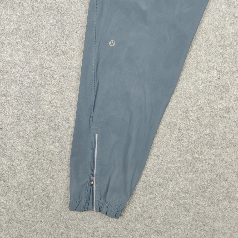 Lululemon Pants Mens Large Blue Woven Jogger Elastic Waist Zip Ankle Pockets